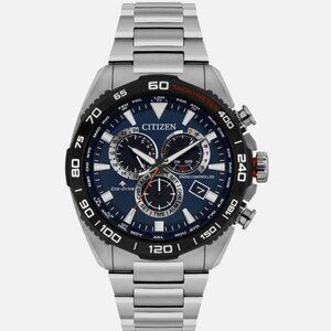 Citizen Men's 45mm Perpetual Calendar Eco-Drive Silver Watch